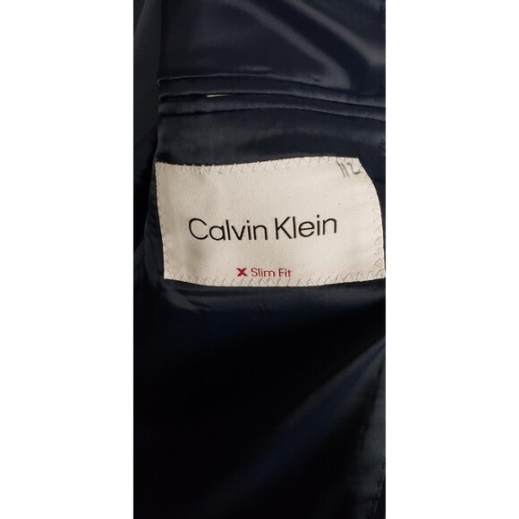 Calvin Klein Blazer Mens 46 Regular Navy Blue X Slim Fit Infinite Stretch Wool - Picture 10 of 16